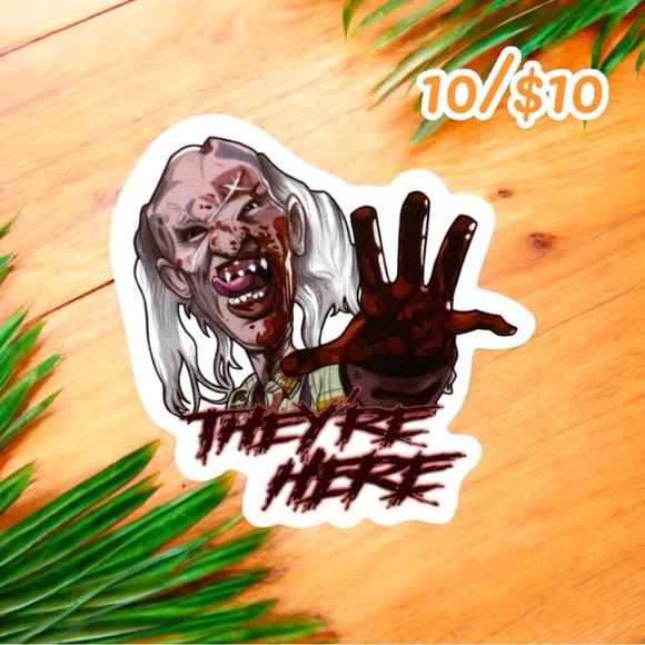 10 / $10 Wrong Turn Three Fingers They’re Here Horror Sticker - Picture 1 of 2